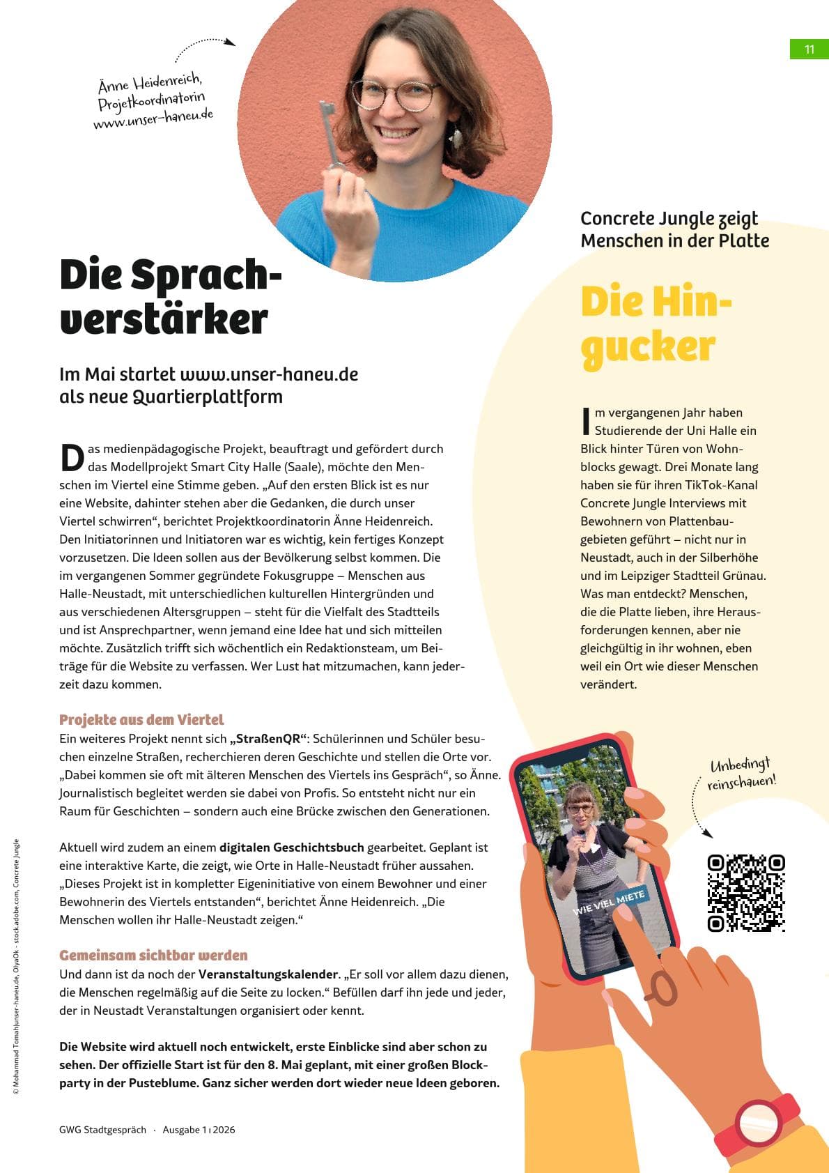 Berichterstattung im GWG Stadtgespräch