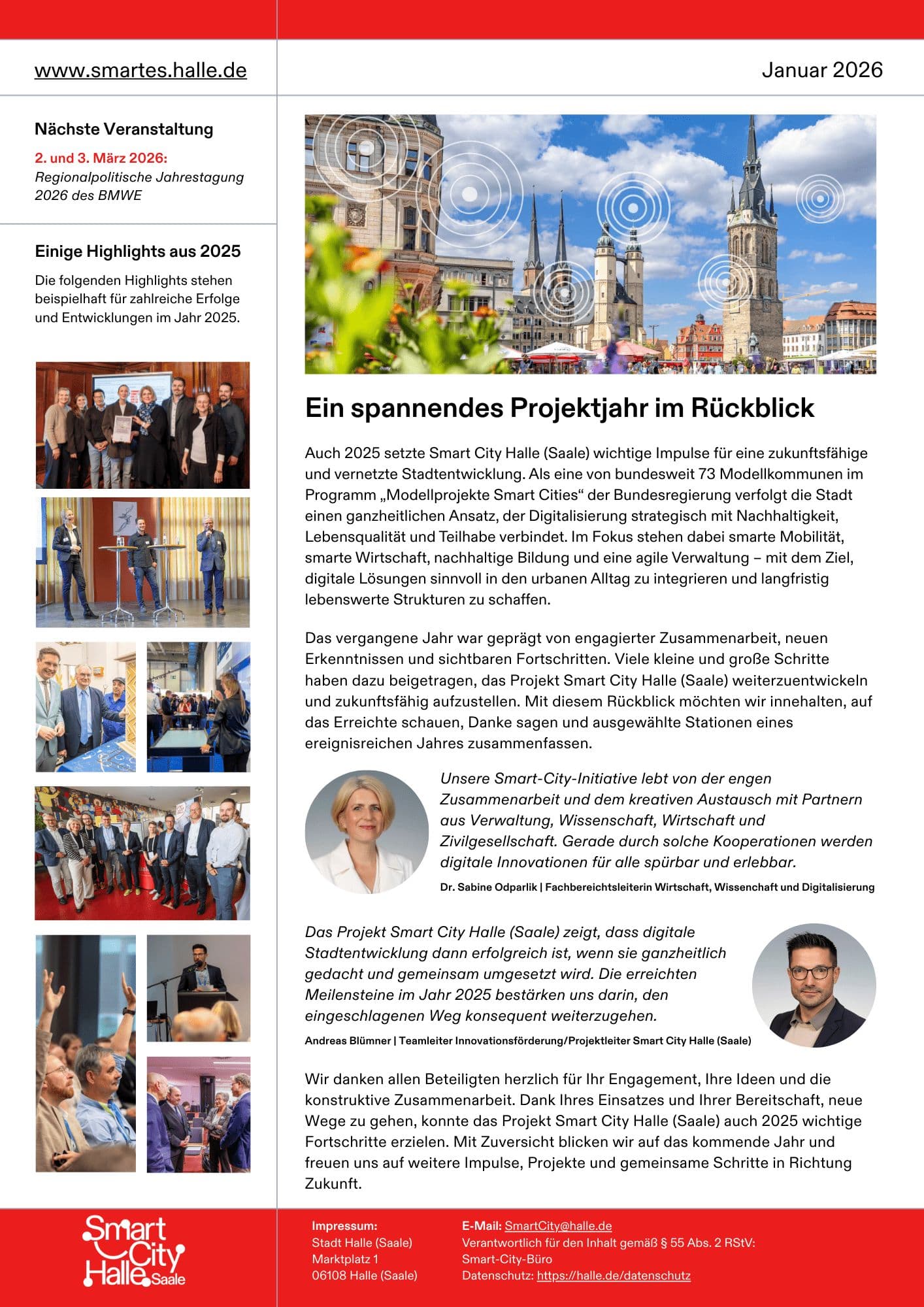 Infobrief Smart City Halle (Saale) - Januar 2026